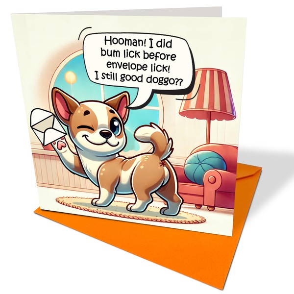 From The Dog - Funny Birthday Card - Bumlick Before