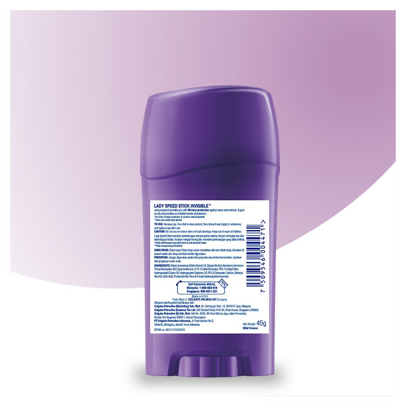 Lady Speed Stick Wild Freesia Deodorant 45g x4 Anti-Perspirant Deodorant