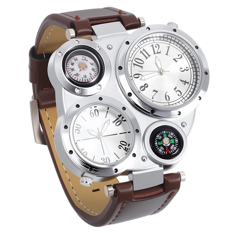 NICERIO Mens Big Face Watches - Cool Wrist Watch Genuine