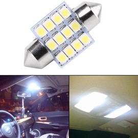 ZJchao - regalos para mamá 2PCS 12V 12SMD 31mm Blanco LED bombillas luces interiores del coche luces de la bóveda de la lectura de la puerta
