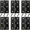6 Pack 3 Inch Black Stainless Steel Butt Hinges with