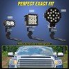 Nilight Ditch Light Brackets Hood Hinges Mount Bracket Kit for