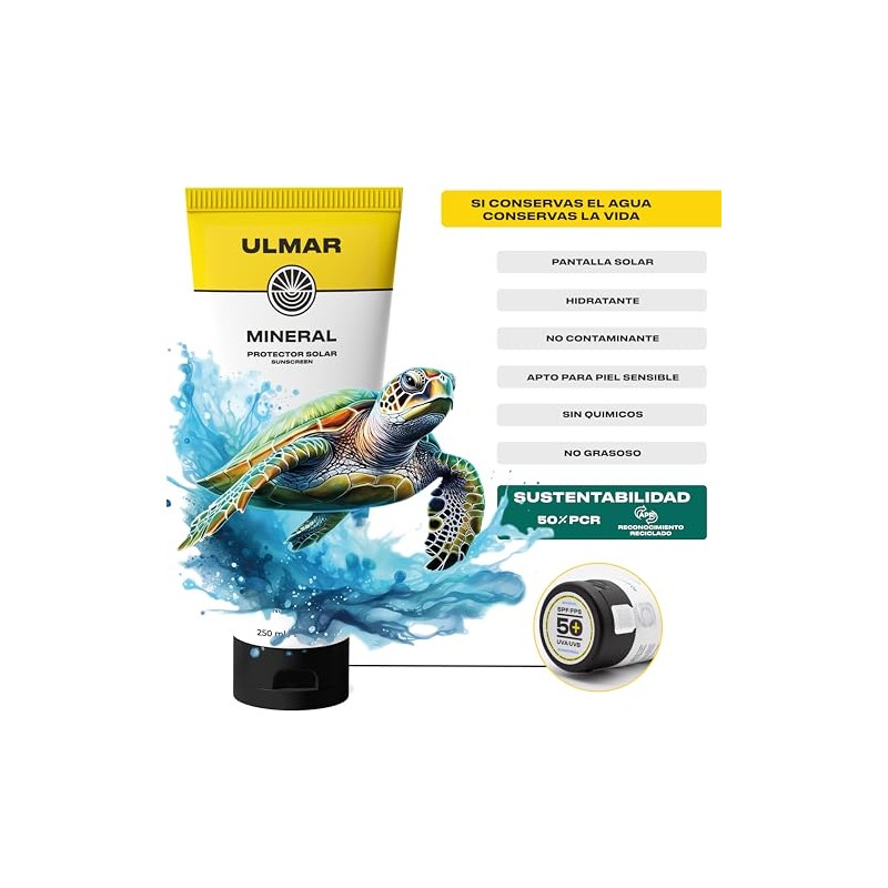ULMAR Protector Solar Mineral ULMAR spffps 50 UVA UVB alto