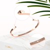 THIORA® - Bangle with Engraving, Adjustable Size, 3-mm Bracelet Cuff