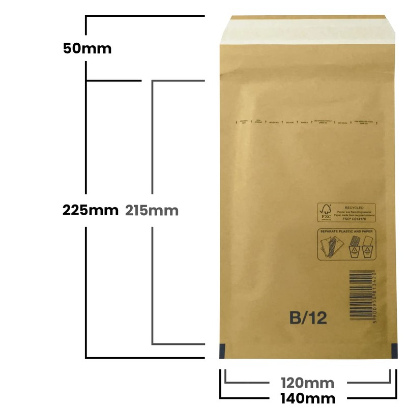 Netuno Pack of 10 Bubble Mailing Envelopes B2 140 x