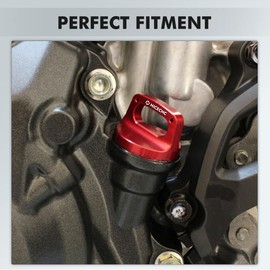 NICECNC Oil Dipstick with Holes Compatible with Yamaha Banshee 350 YFZ350 1987-2000 2001 2002 2003 2004 2005 2006,T6 Aluminum, Red