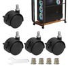 4 Pcs Caster Wheels,1.6 Inch Castors with Brake,Swivel Castor Wheels