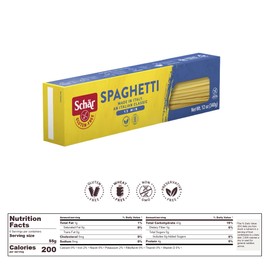 Schar - Spaghetti Pasta - Certified Gluten Free - No GMO's, Wheat or Perservatives - (12 oz) 10 Pack
