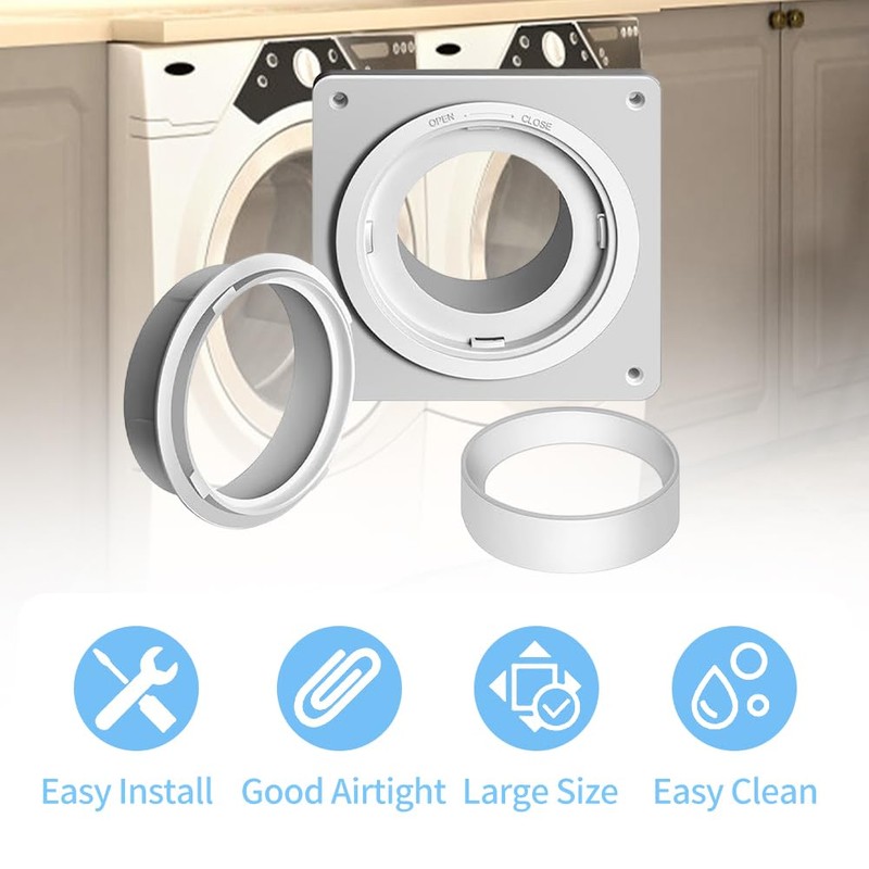 Dryer Vent Connector Kit,Dryer Vent Wall Plate for 4 inch
