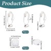SOFPLATE 1 Box 36Pcs Silver Earring Converter Clip on Earrings