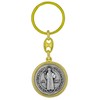 Saint Benedict Key Chain with Gold/Chrome Finish (Gold Finish)…