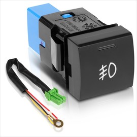 Front Dash Mount Fog Light Lamp Switch w/Wiring Harness Compatible with 18-24 Toyota RAV4 Camry Corolla