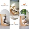 CA&T Large Sisal Cat Scratcher - Vertical L-Shaped Wooden Cat