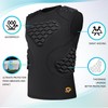 TUOY Padded Compression Shirt Sleeveless for Football Rib Protector, Compression