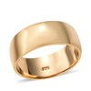 TJC Band Ring for Women in 14ct Gold Plated 925 Sterling Silver Size O with High Gloss Metal Wt. 4.36 Grams