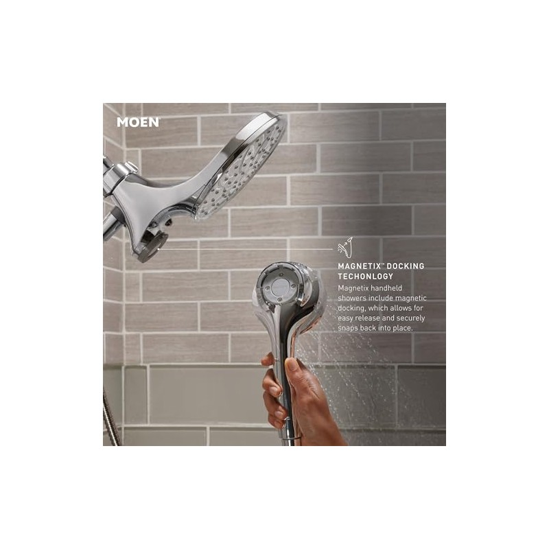 Moen Engage Chrome Magnetix 2-in-1 Combo Rain Showerhead with Detachable