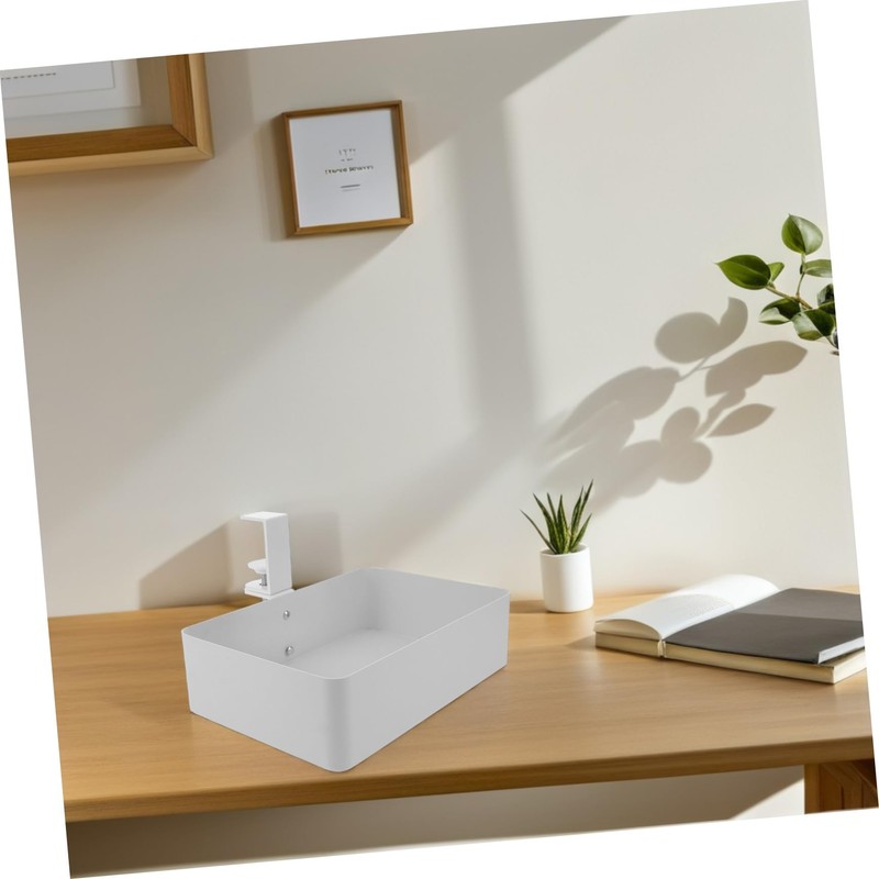 SHINEOFI Under Desk Hanging Shelf Multifunctional Metal Storage Basket Organizer