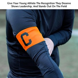Football Captains Armbands 4Pcs Captain Armband Kid Polyester Captains Armband Adjustable Elastic Sports Arm Bands Football Accessories 4Colours Available for Football Training Adult & Youths