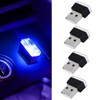 4 PCS USB LED Car Interior Atmosphere Lamp, Portable Mini