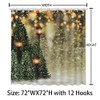 MEHOFOND 72x72 Inchs Christmas Winter Shower Curtain for Bathroom Decoration