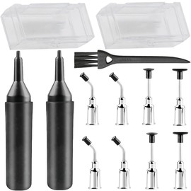 DKARDU 2 pcs Vacuum Sucking Pen IC Puller IC Pick up Tool Chip Remover Tool Circuit Board chip Puller with Suction Tips Suction Cups Storage Box for QFP TSOP TSSOP chip IC Removal