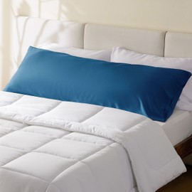Bedsure Body Pillow Cover - Long Cooling Pillow Cases, 100% Rayon Derived from Bamboo, Soft & Breathable Body Pillowcase with Envelope Closure, Gifts for Women or Men, 1 Pack, Teal, 20x54 Inches