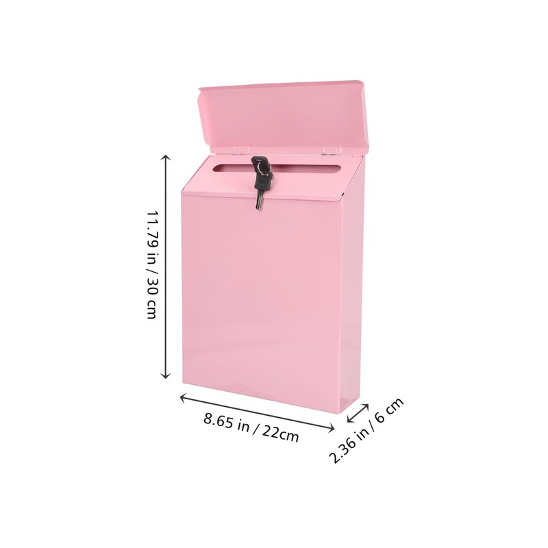 Baluue Wall-Mounted Mailbox with Lock, Anti-Theft Drop Box for Outdoor
