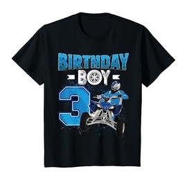 Kids 3 Year Old quad ATV Four Wheeler 3rd Birthday Boy T-Shirt