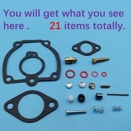 Tuzliufi Carb Carburetor Rebuild Repair Kit Compatible with IH Farmall 400 450 656 MV Super H M MTA W4 W6 W9 O4 O6 WR9 47387DB 50983DB 356948R92 357231R92 358065R91 358554R91 Z284