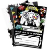 WERNNSAI Watercolor Video Game Party Invites - 20 Set Fill-in