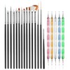 JOYJULY 20pcs Nail Art Design Tools, 15pcs Painting Brushes Set