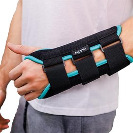 MOVIM - Muñequera Inmovilizadora Bilateral para Túnel Carpiano, Esguince y Fracturas - Soporte con Placa Metálica y cintas aheribles ajustables | Talla L