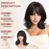 FESHFEN Shoulder Length Bob Wigs with Bangs for Women -