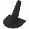 Plymor Black Velvet Ring Finger Display, Single on U-Shaped Base,