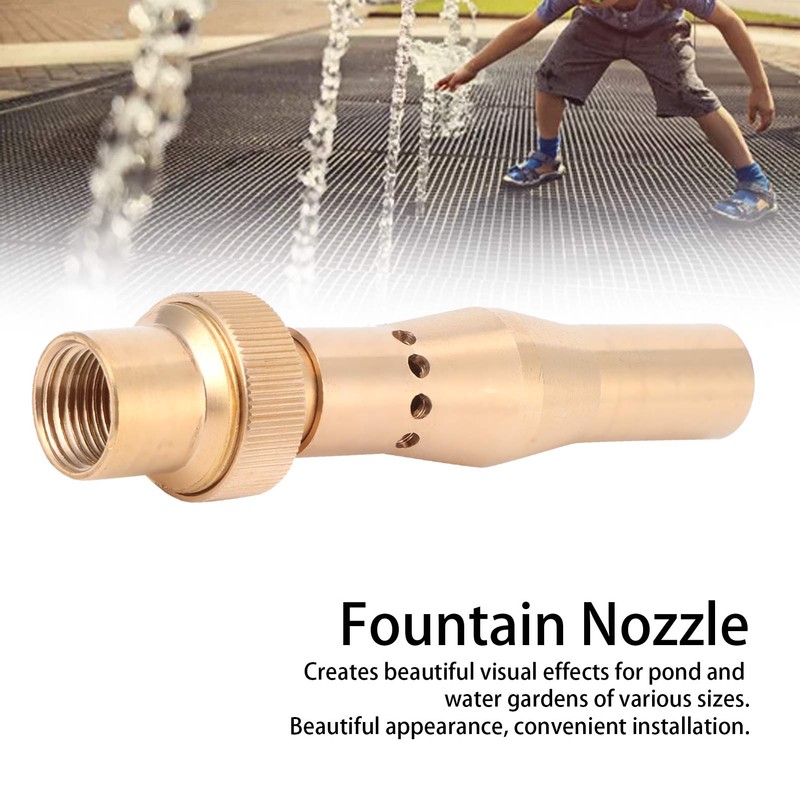 Female Thread Fountain Nozzle Brass Multihole Bubbling Sprinkler for Garden