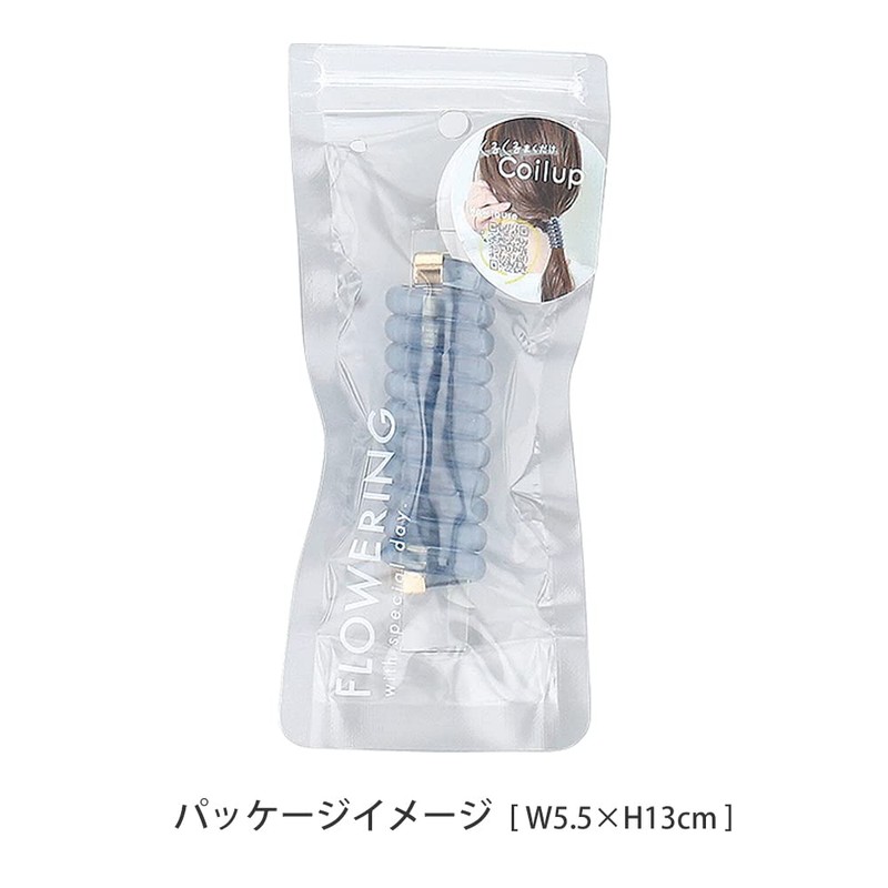 FLOWERING Pony Hook (Coil Up) Glossy Coil HCF0140-BE (Beige)