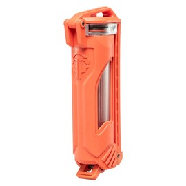 Thyrm CellVault-18 Rechargeable Battery Storage (Rescue Orange), Waterproof, for 18650, 18350, CR123 Flashlight Batteries, Made in USA