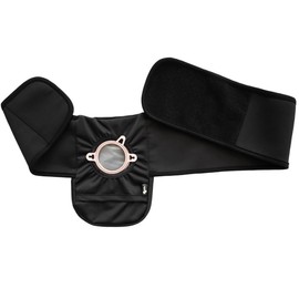 Spoonie Threads Elastic Ostomy Belt | Ostomy Cover Support Belt | Water Resistant Everyday Wear | 6x9 XX-Large, Fits 53" - 60" (Black)