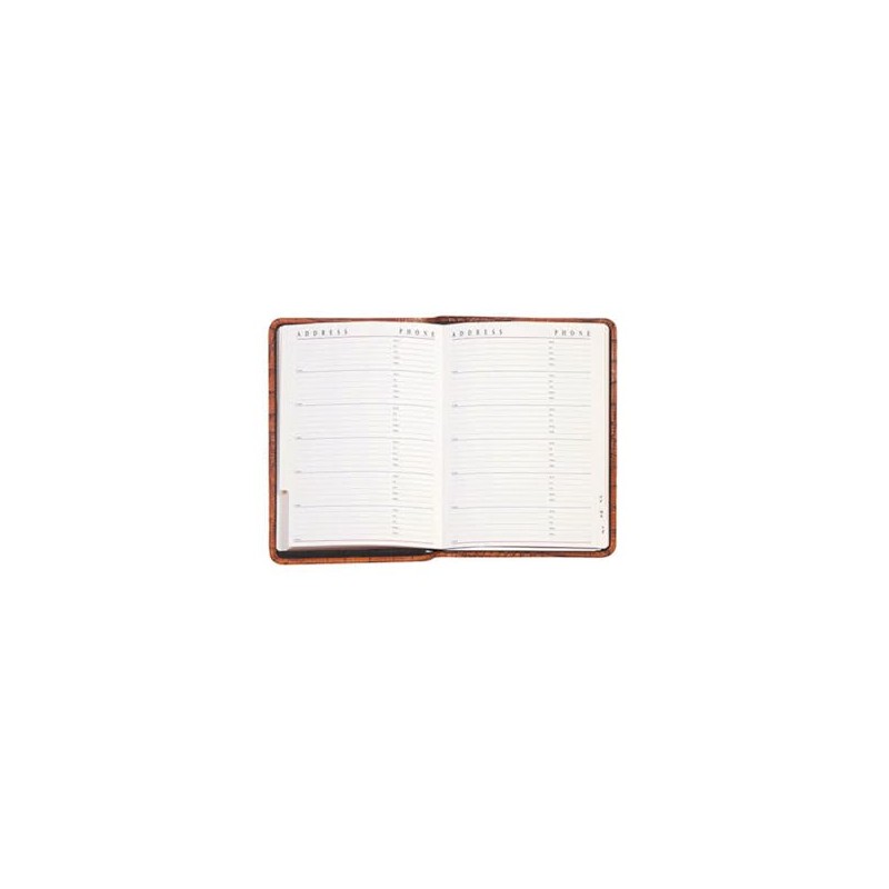 Scully Ostrich Leather Tel/Address Book Organizer Business (Brown)