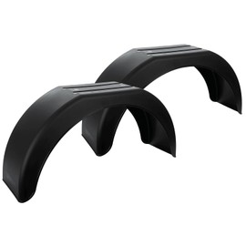 DOMAR D20130 Mudguard Set 14 to 15 Inch Plastic for Car Trailers Two Pieces 790 x 220 mm Flat Wheel Arch, Mud Flap, Wheel Cover for Transport Trailers