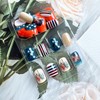 24Pcs Independence Day Press on Nails Short Square Fake Nails