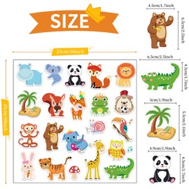 Window Clings Stickers for Kids Window Gel Clings Decals Thick Gel Clings Toddlers and Adults Classroom Home Nursery Airplane Birthday Party Supplies (Animals)