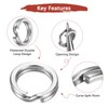 TIXIPEM Split Rings Fishing [60PCS] - Stainless Steel Flattened Terminal