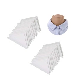 FENGCHUANG Pack of 80 Shirt Collar Holders, Collar Stays, Men's Shirt Collar Holder, Collar Shaper, Men's Shirt Collar Clip, PVC Collar Clip, Sticker, Men's Collar Set Accessories, White
