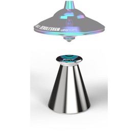 Plexity Labs UFO Tops - Light Ray Base Metal Dock and Display Compatible with All UFO Tops Models (Polished Stainless Steel)
