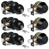 BESTTEN 3 Pack Keyed Alike Exterior Door Knobs and Single