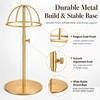 Lorveelo Hat Display Stand 3PCS, Gold Stainless Steel Adjustable Hat