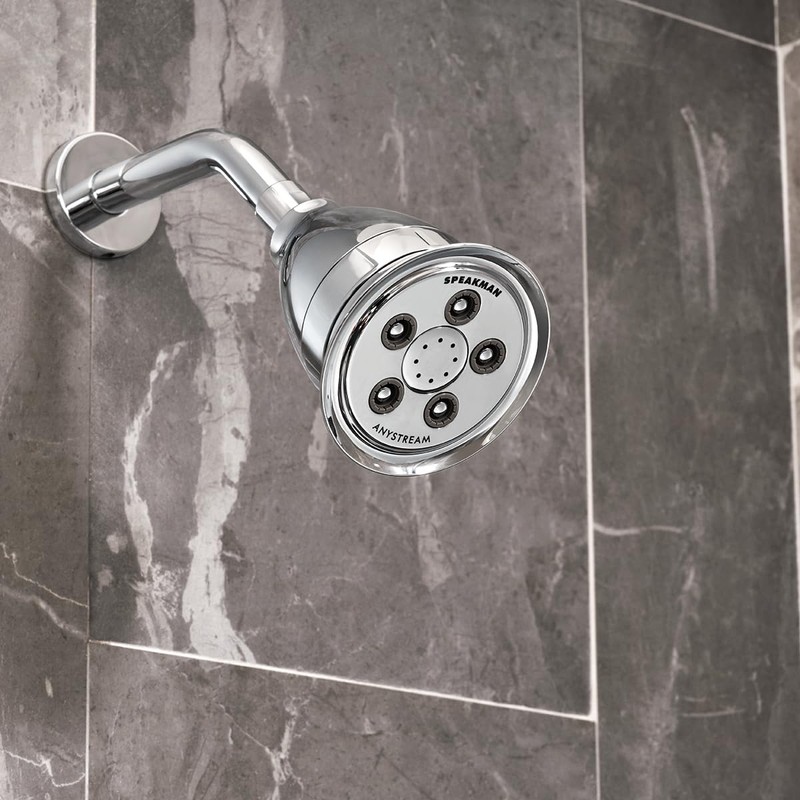 Anystream Filtered 3-Spray Polished Chrome Low Flow Shower Head 2.0-GPM