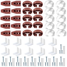 XJJ 10 Set Drawer Slides Replacement,Enhanced Commercial Slide Style Drawer Guide Kit, Compatible with Kenlin Model #168 with Metal Plate and and Plastic Saddles,Universal Drawer Guide for Dresser