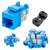 FGB 25-Pack Cat6 Keystone Jacks with Punch Down Stand, Slim